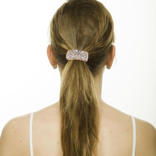 2 Pcs Rhinestone Hair Tie Man Woman Ponytail Buckle Holder Cuffs - Picture 9 of 12