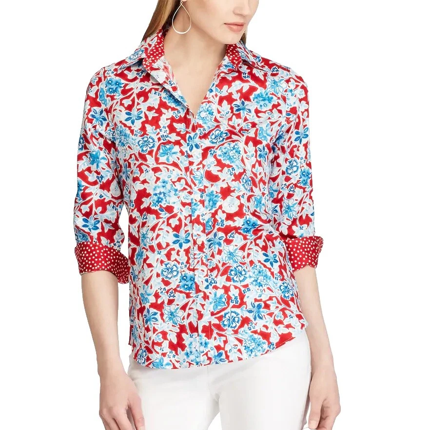 Blusa Estampado Algodón Chaps para Mujeres