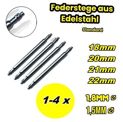 Federstege Federstifte Edelstahl Uhrenstifte Uhrenarmband Armbanduhr für  Uhren