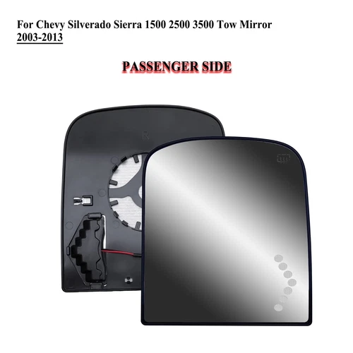Passenger Right Side Tow Mirror Big Glass for 03 to 13 Chevy Silverado Sierra