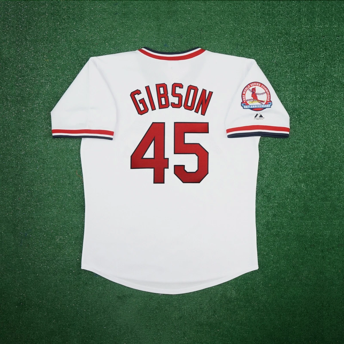 Bob Gibson Cooperstown Collection Cardinals Jersey White V-Neck Men’s