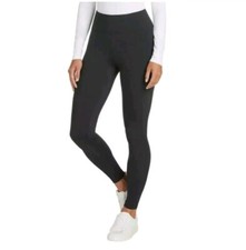 Matty M Women's High Rise Wide Waistband Live-in Active Leggings Charcoal Gray