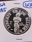 Johnson Matthey Liberty Trade Silver 1/2 Oz Proof Like .999 Fine Silver Round