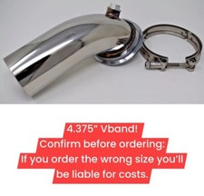 Stainless Pipe Elbow 90 Holset Turbo Hy35 Hx He351 V-band Flange Clamp 4.375 Stainless Pipe Elbow 90 Holset Turbo Hy35 Hx He351 V-band Flange Clamp 4.375