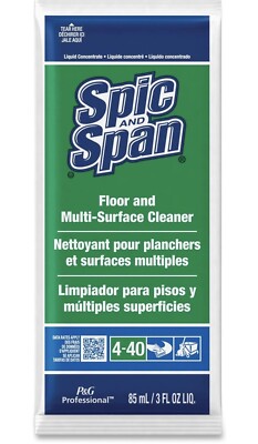Spic and Span Floor & Multi-Surface Cleaner - 10 Packets 4-40 PGC02011 New