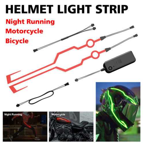 Light Strip Signal Stickers Motorcycle Accessories Motorcycle Helmet Light Strip - Picture 1 of 25