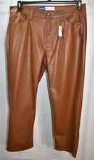 Old Navy Pants Faux Leather OG Loose Brown Size 18 Women's New