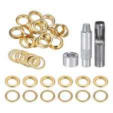 20pcs 20mm Grommet Tool Kit with Hole Punch, Grommet Setter Tools, Gold Tone