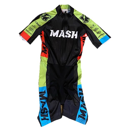 Men’s 2016 Capo MASH SF Color Block SS Aero TT Cycling Skinsuit, Black, Size M