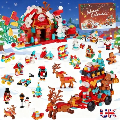 Christmas Advent Calendar 2025, Kids 24 Days Countdown Xmas Building Blocks Toys