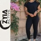 Zyia Active Women's Black Soho Jumpsuit Short Sleeve One Piece Full Length XXXL — photo 2