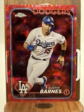 2024 Topps Chrome Sapphire Edition - Austin Barnes #422 Red /5 Dodgers