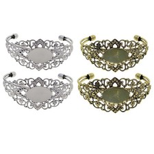 Zrób to sam filigranowe bransoletki kwiatowe bransoletka pusta podstawa owalna