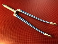 Forcella alluminio blu vintage Alan 700c, 26.4 corsa Campagnolo, sterzo lungo 160mm