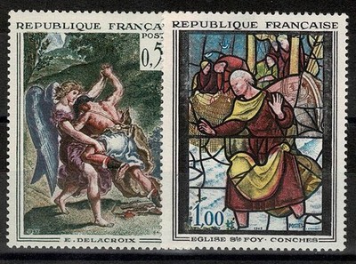 1963 FRANKREICH KUNST - GEMÄLDE - DELACROIX /CONCHES 2 V. MNH MF66647