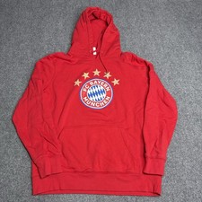 Bayern Munich FC Deutscher Vintage Sudadera con Capucha Vintage Kit Cresta Grande