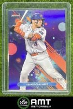Francisco Alvarez 2025 Topps Finest 160/250 Common Purple Refractor Mets