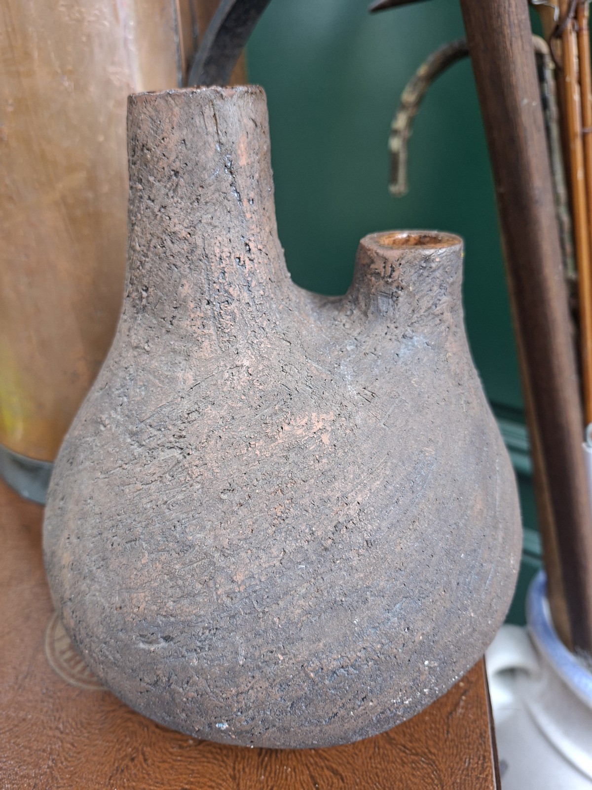 Vase Double Céramique Brutaliste