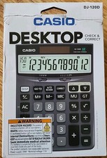 Casio DJ-120D Basic Calculator 12 Digit Open Box