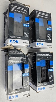 Lot of 4  Eaton Arrow Hart Locking Connector AHCL620C 20A 250V Old Stock