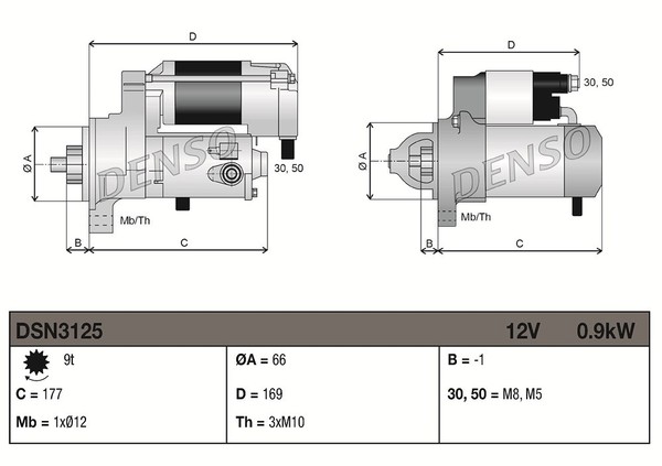 Denso Starter U.A. FüR Nissan, Opel, Renault, Vauxhall-image