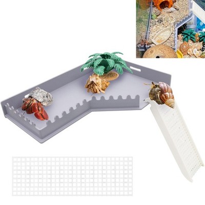 Hermit Crab LShaped Platform Ladder Climbing Toys Habitat Tank Accessories