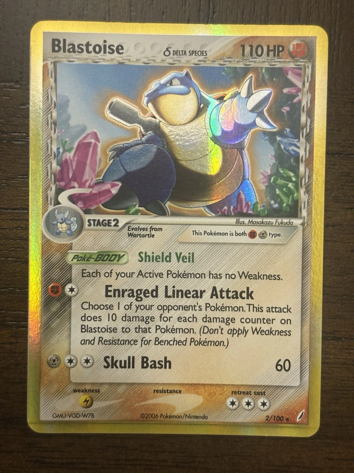 Blastoise (Delta Species) 2/100 Crystal Guardians Holo