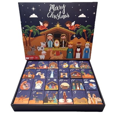 Nativity Advent Calendar 24 Days Building Block Kit Christmas Countdown 1495 Pcs