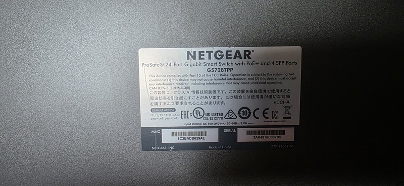 NETGEAR GS728TP ProSafe 24 Port Gigabit Poe Smart Switch