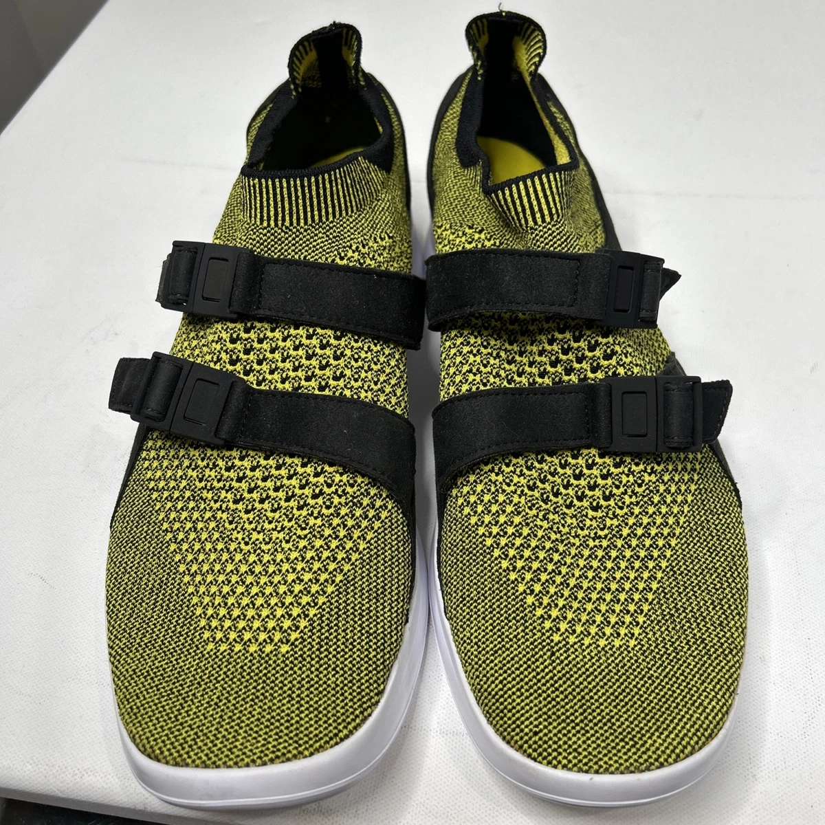 Nike Air Sock Racer Ultra Flyknit Yellow Strike Sunset Men\'s 9.5 898021-700 Nike Air Sock Racer Ultra Flyknit Sneakers for Men for Sale  main image 3