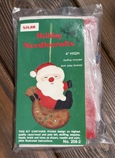 Factory Sealed Vintage Titan Holiday Needlecrafts Santa Ornament Kit 4  