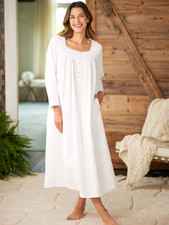 Eileen West Fairy Tale Cotton Flannel Nightgown, White
