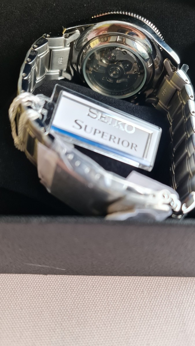 SEIKO Superior SSA003K1 Automatic 4R37 Watch BLACK Dial 100m