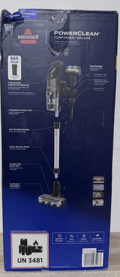 Bissell PowerClean FurFinder Deluxe Cordless Stick Vacuum with Extra Battery - Image 2 of 3
