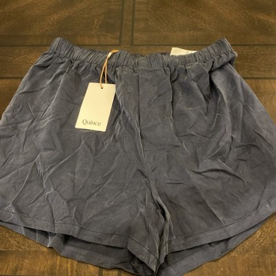 Quince Washable Silk Boxer Shorts Indigo Blue Small LB47203-CMA01-15192 NWT