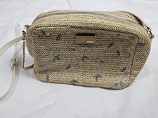 Joy And Roy Woven Embroidered Floral Zip Purse Cottage Core Beach Boho