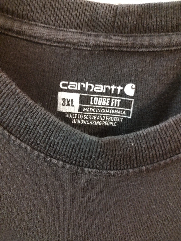 Camiseta Carhartt Original Workwear XXXLarge Manga Corta Logo Negra Verde Lima Foto 4 de 4