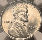 MS 65 1943 P Wheat Penny 75th Anniversary Steel Cent
