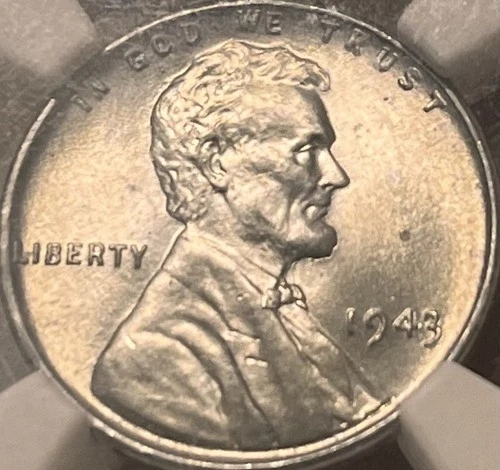 MS 65 1943 P Wheat Penny 75th Anniversary Steel Cent