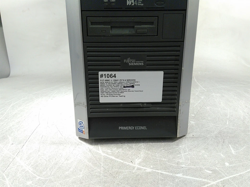 Fujitsu Siemens Primergy ECONEL 30 Tower Intel Pentium 4 2.4GHz 1GB 0HD Boots - Image 3 of 4
