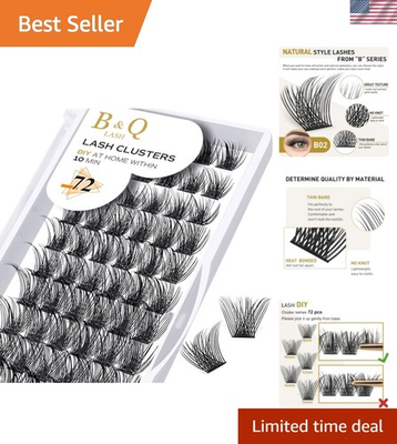 #ad #ad Bamp;Q Natural Silk Lash Clusters 72PCS Wispy D Curl Extensions for Glam Look $13.29