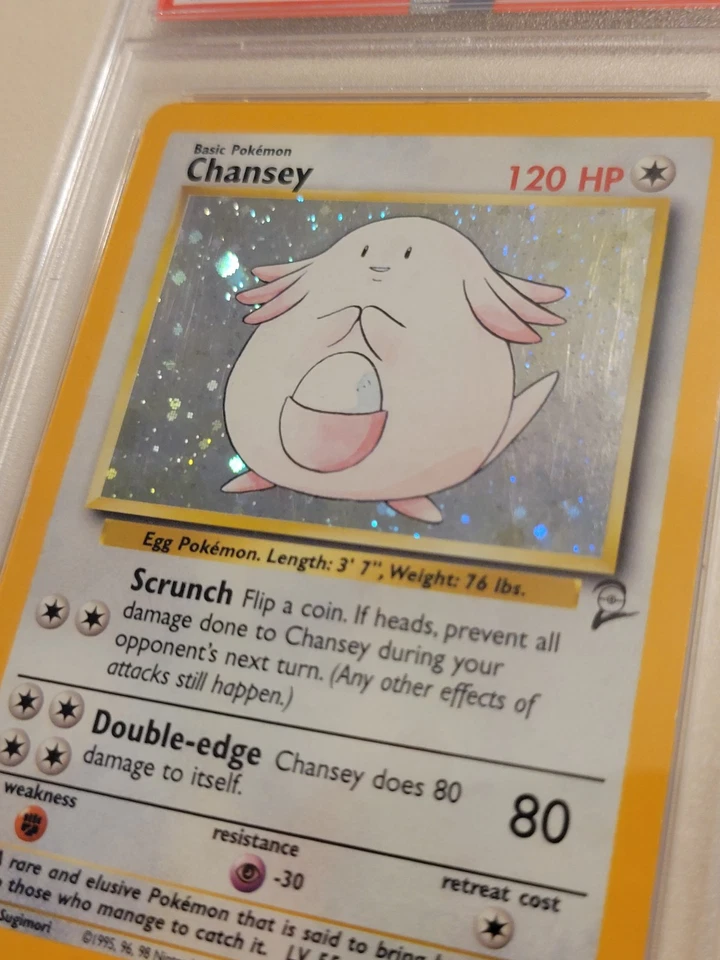 Chansey - Pokemon Base Set 2 #3 - Very Good to Excellent PSA 4 - Image 3 of 4