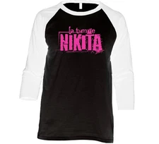 La Femme Nikita 90s Tv Show Action Raglan 3/4 Sleeve Shirt