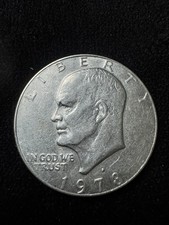 1978-D Eisenhower Dollar Filled Mint Mark Error and eyeless eagle  