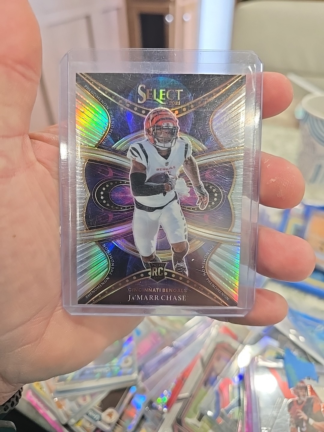 2021 Panini Select - Silver Phenomenon Ja'Marr Chase #PHE-18 (RC)