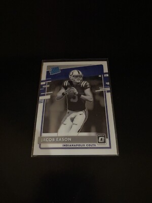 Jacob Eason 2020 Donruss Optic Black White Negative Rated Rookie RC #312 Colts