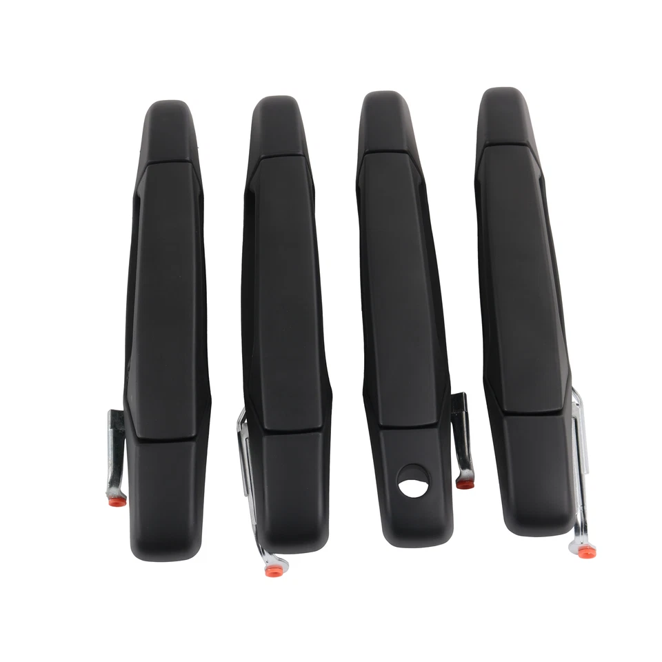Door Handle Black Front & Rear Set of 4 For 2007-14 Chevy GMC Tahoe Yukon Sierra Foto 2 de 4