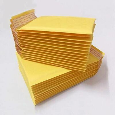 100 #000 4x8 SMALL SELF SEAL KRAFT BUBBLE MAILERS PADDED ENVELOPES 4'' x 7''