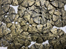 Vintage Metal Button Tribal Flower Antique Brass Finish 13 15 18 23mm 2hole