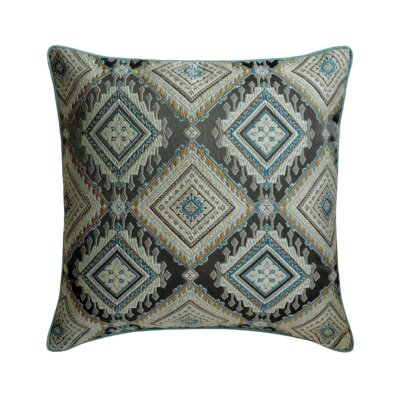 Throw Pillow Case Blue 16''x16'', Room Decor Silk Aztec Pattern - Aztec Invent
